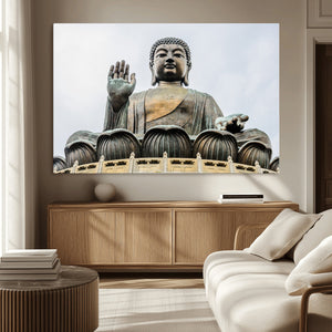 Buddha Statue Wall Art Canvas Print