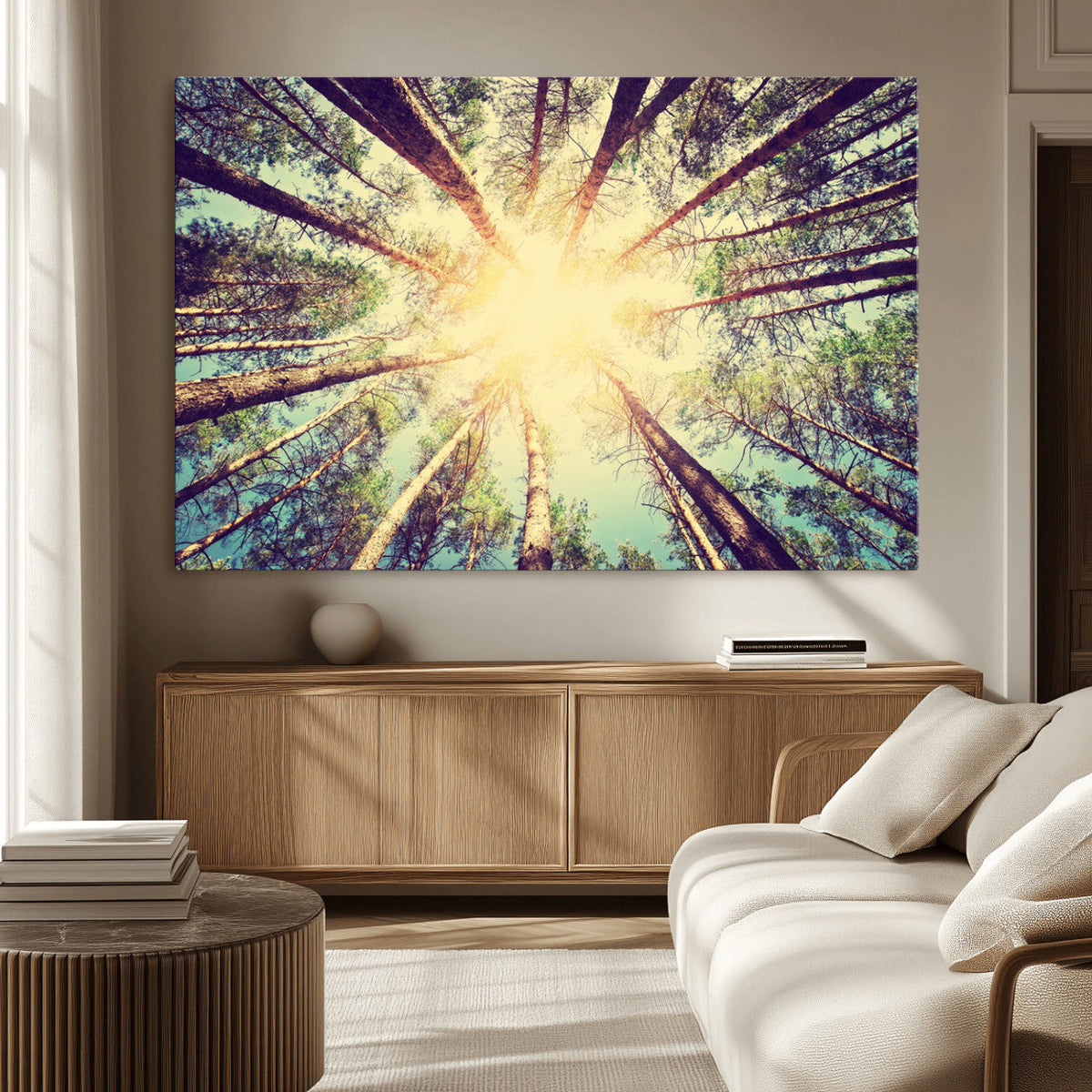 Tree and Sunshine Canvas Print