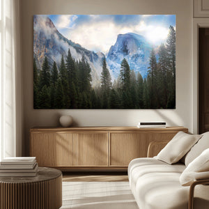 Half Dome Yosemite Calinia Wall Art Canvas Print El Capitan