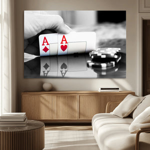 Aces Poker Art Poker Game Wall Art Canvas Print