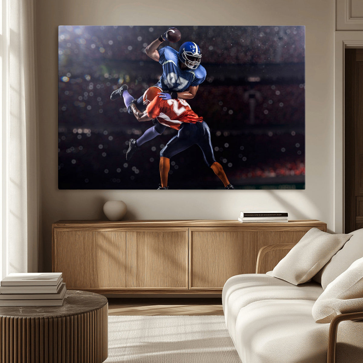 American Football Wall Art Canvas Print, Stadium Sport Wall