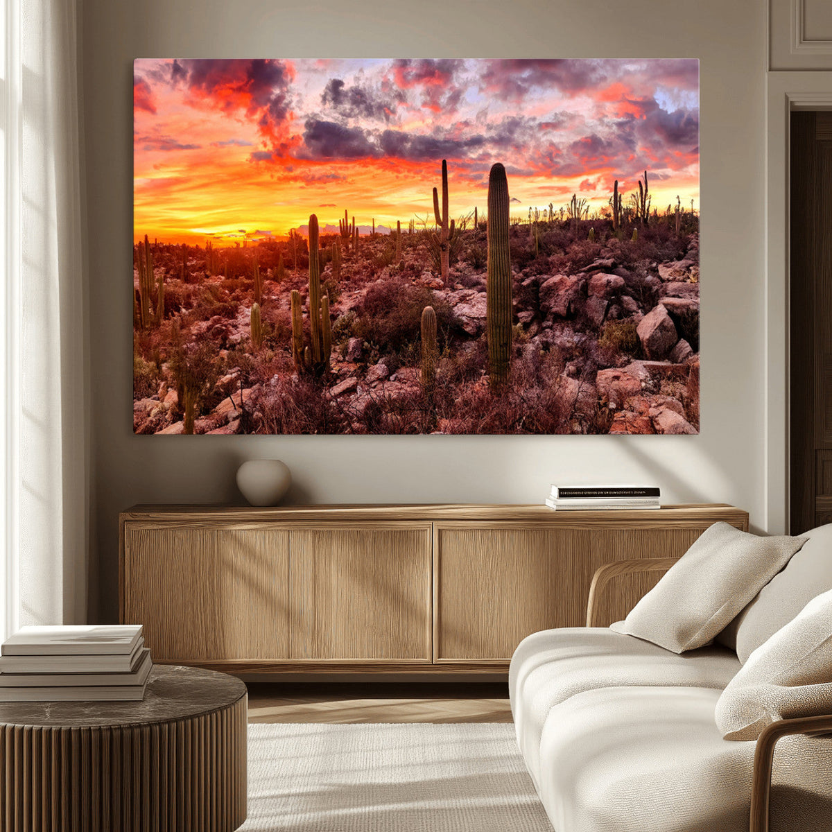 Arizona Desert Print, Western Cowboy Wall Art Print