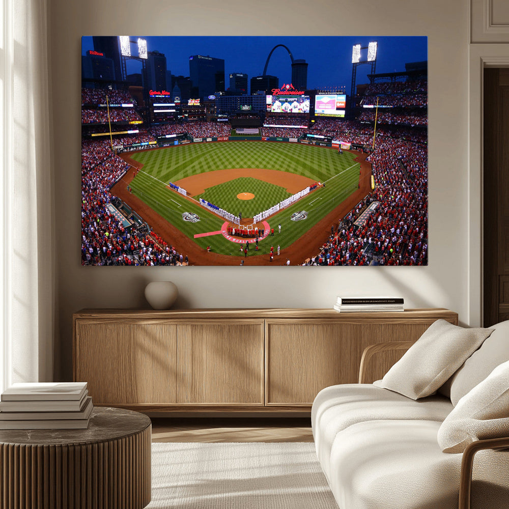 St. Louis Cardinals Baseball Team Print - Busch Stadium Wall