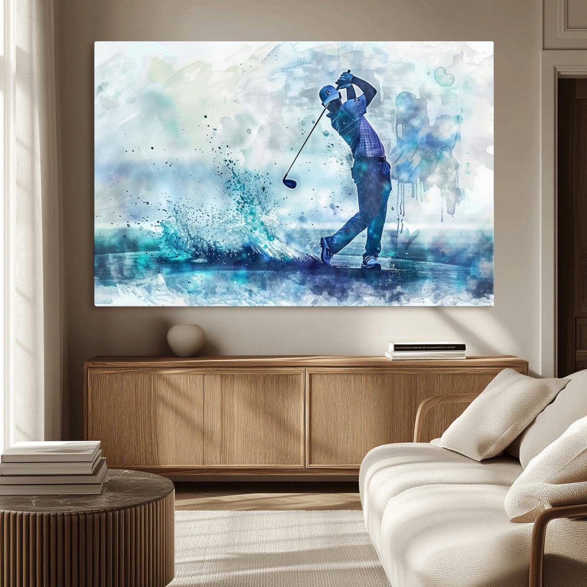 Golf Swing Wall Art Canvas Print - Sports-Inspired