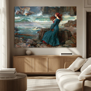 Miranda by the Shore Wall Art Canvas Print – Tempest Scene