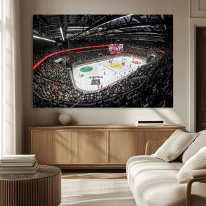 Vaudoise Lausanne Ice Hockey Arena Stadium Wall Art Canvas,
