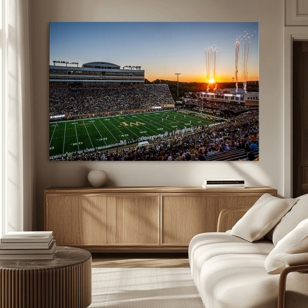 Demon Deacons Football Team Print Canvas- Winston-Salem