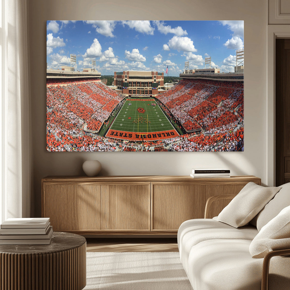 Oklahoma State Cowboys Football Team Print - Stillwater