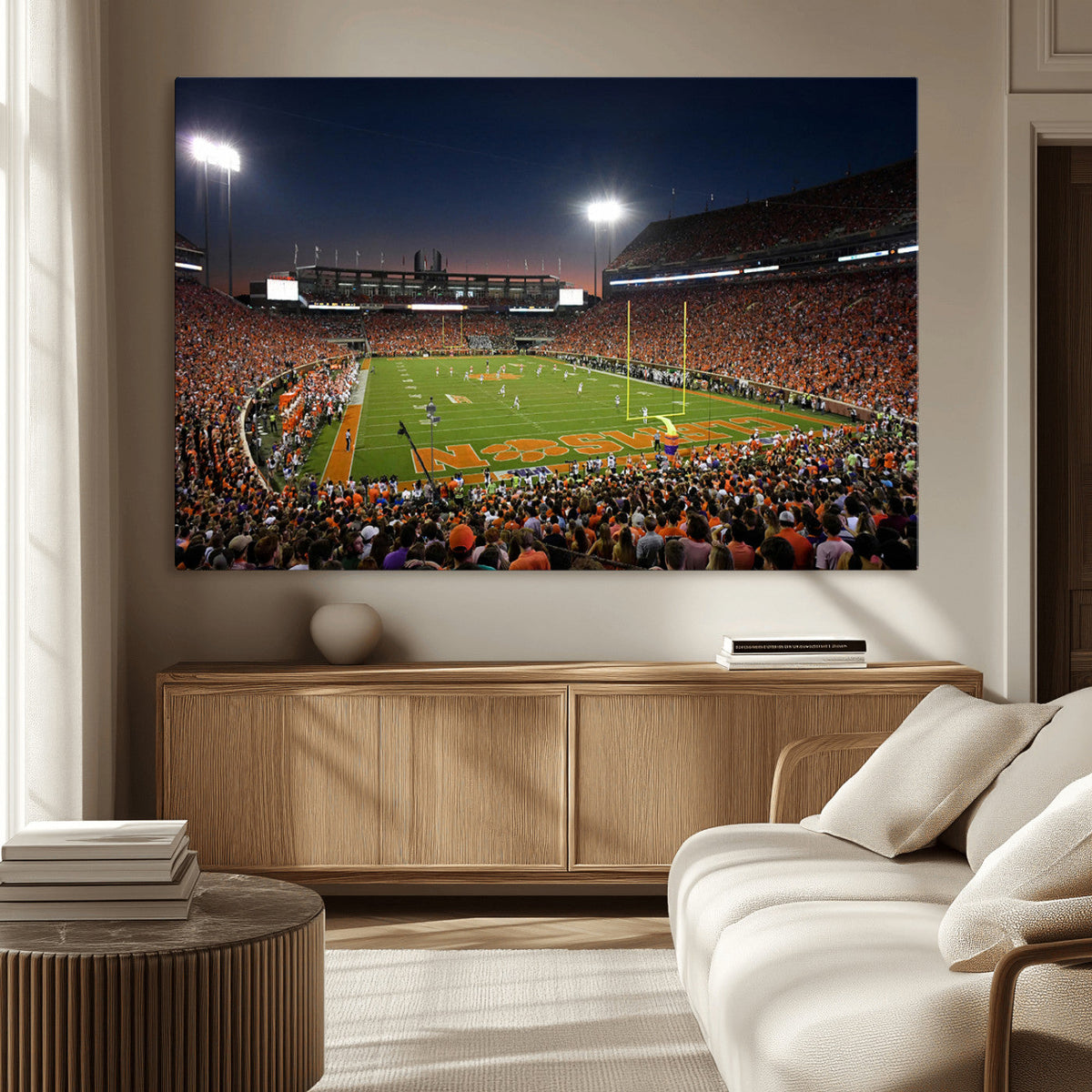 Clemson University Tigers Art Print, Football Team Print -