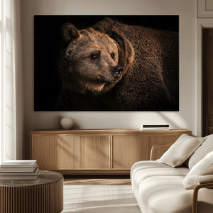 Wild Grizzly 399 Bear Canvas Wall Art Print, Bear Animal