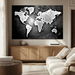 World Map Wall Art Canvas Print – Framed Wall Art for
