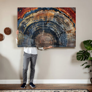 Abstract Tree Ring Wall Art Canvas Print