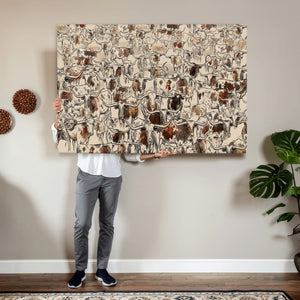 Abstract Longhorn Wall Art Canvas Print - Farm Animal