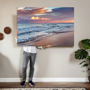 Ocean Sunset Wall Art Canvas Print – Coastal Beach