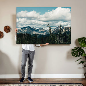 Mountain Forest Wall Art Canvas Print, Alpine Pine Tree