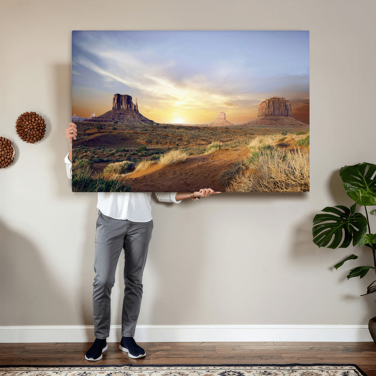 Monument Valley Desert Wall Art Canvas Print, Southwest