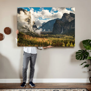 Yosemite Valley River Wall Art Canvas Print