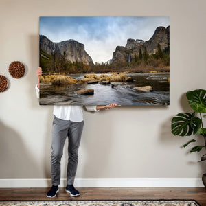 Yosemite Valley Mountain Landscape Wall Art Canvas Print,