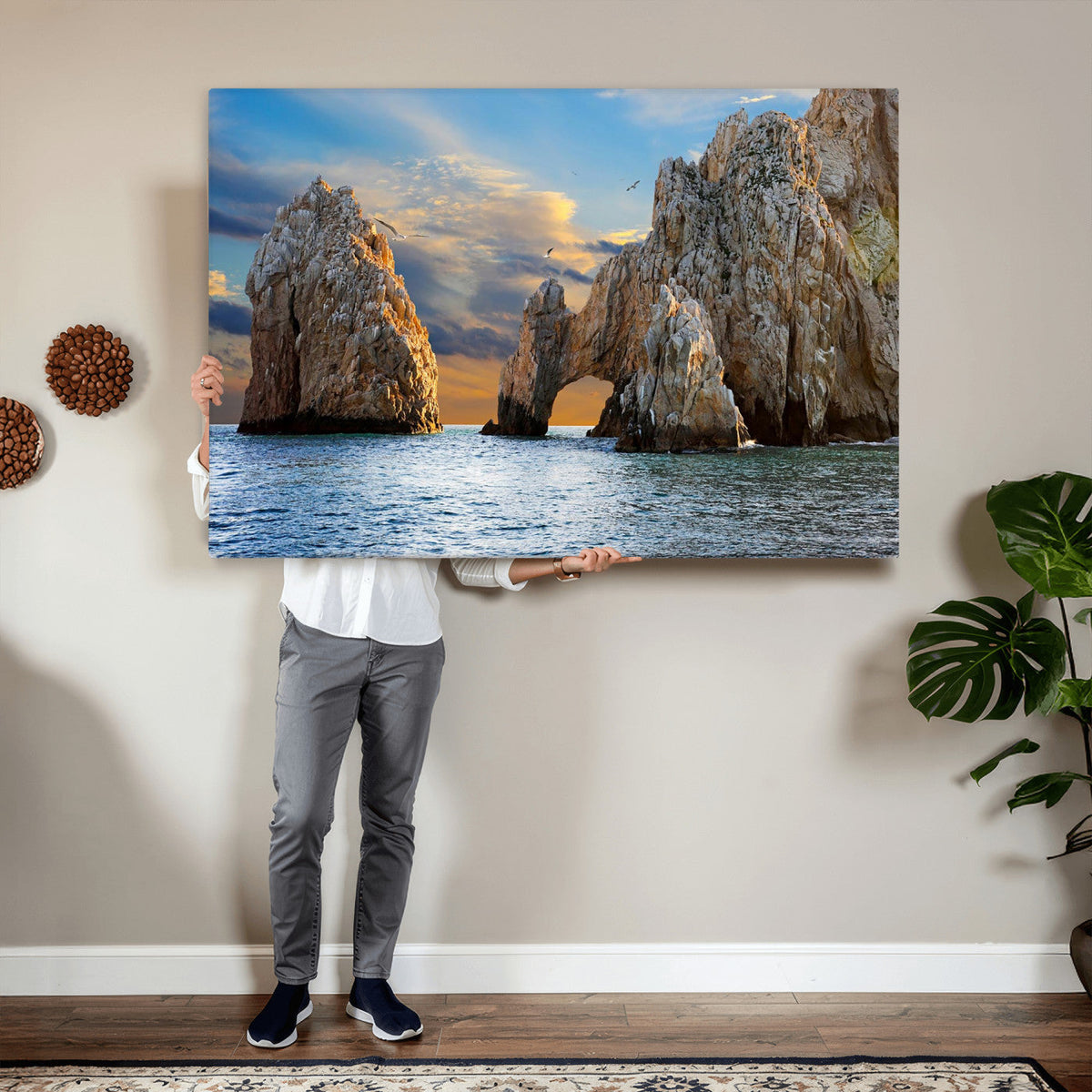 The Arch Cabo San Lucas Ocean Arch Wall Art Canvas Print,