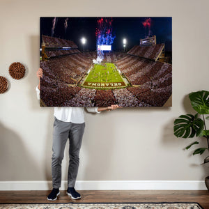 Oklahoma Memorial Stadium Wall Art Canvas Print – Oklahoma