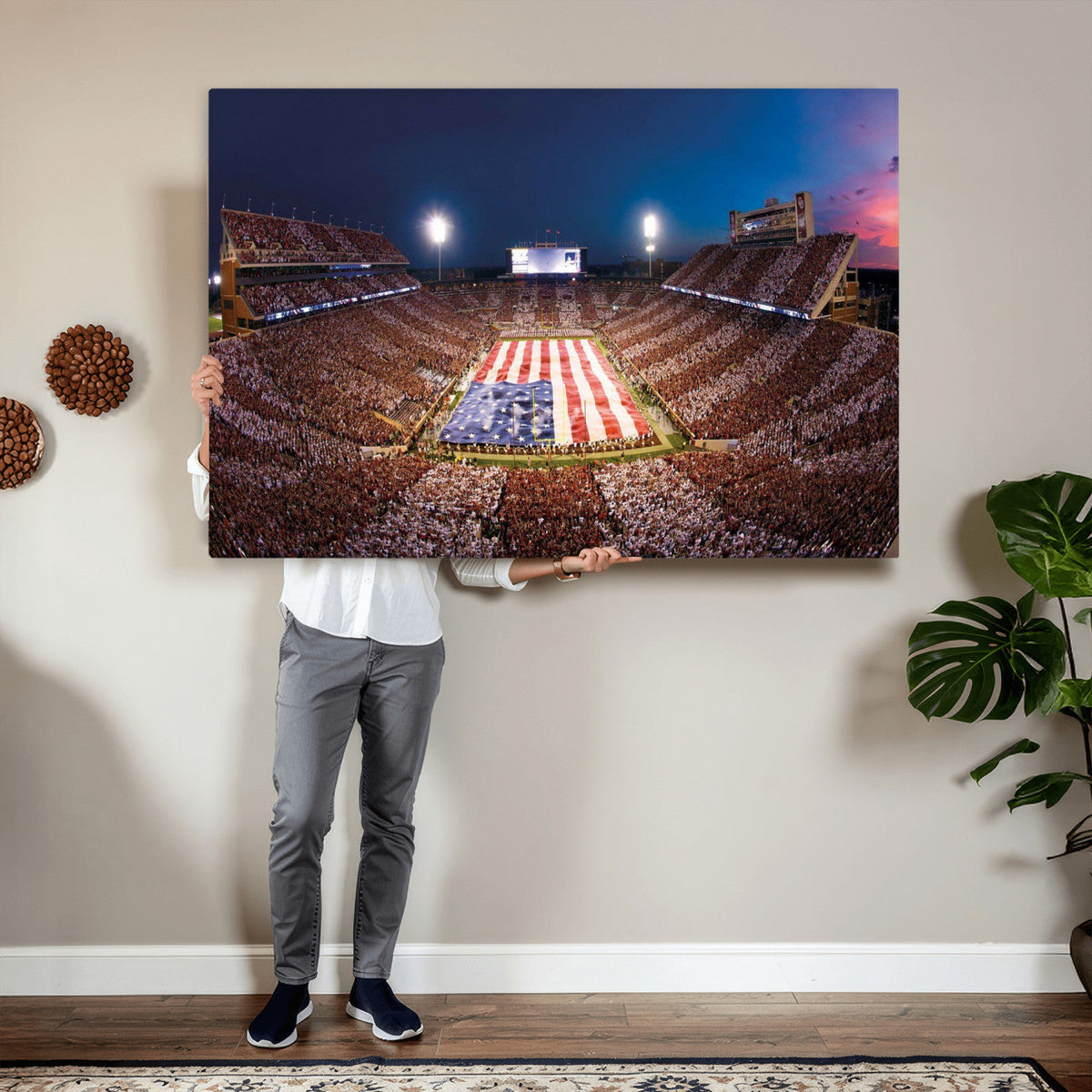 Oklahoma Memorial Stadium Wall Art Canvas Print – Oklahoma