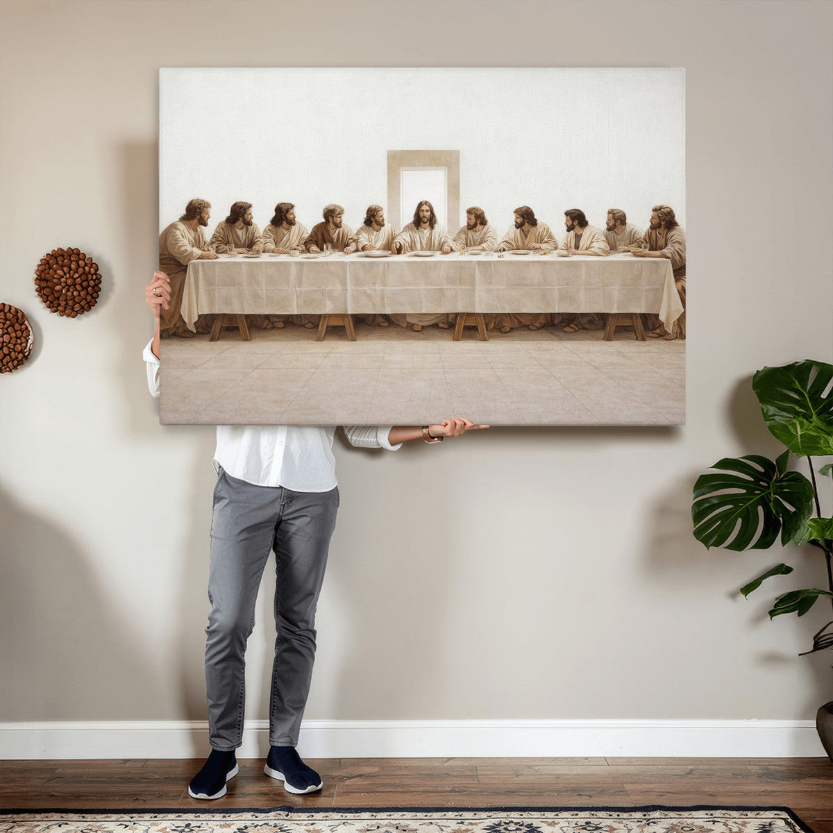 The Last Supper Wall Art Canvas Print, Jesus Christ Biblical