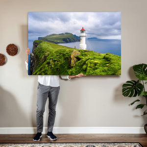 Cliffside Lighthouse Wall Art Canvas Print – Coastal