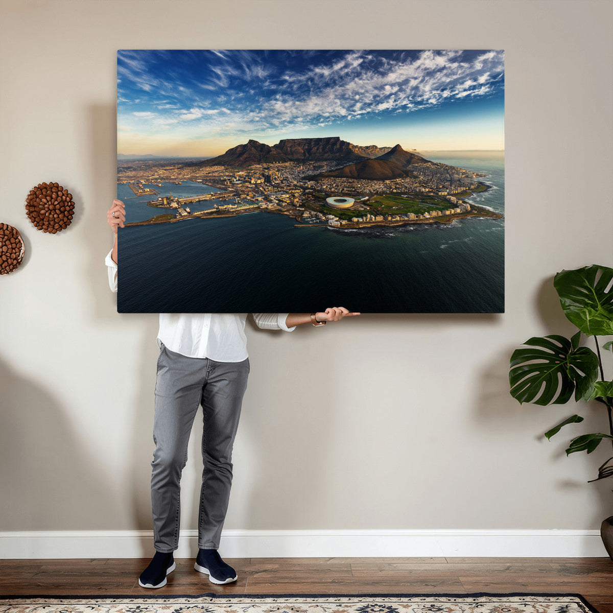 Cape Town Skyline Wall Art Canvas Print – Table Mountain
