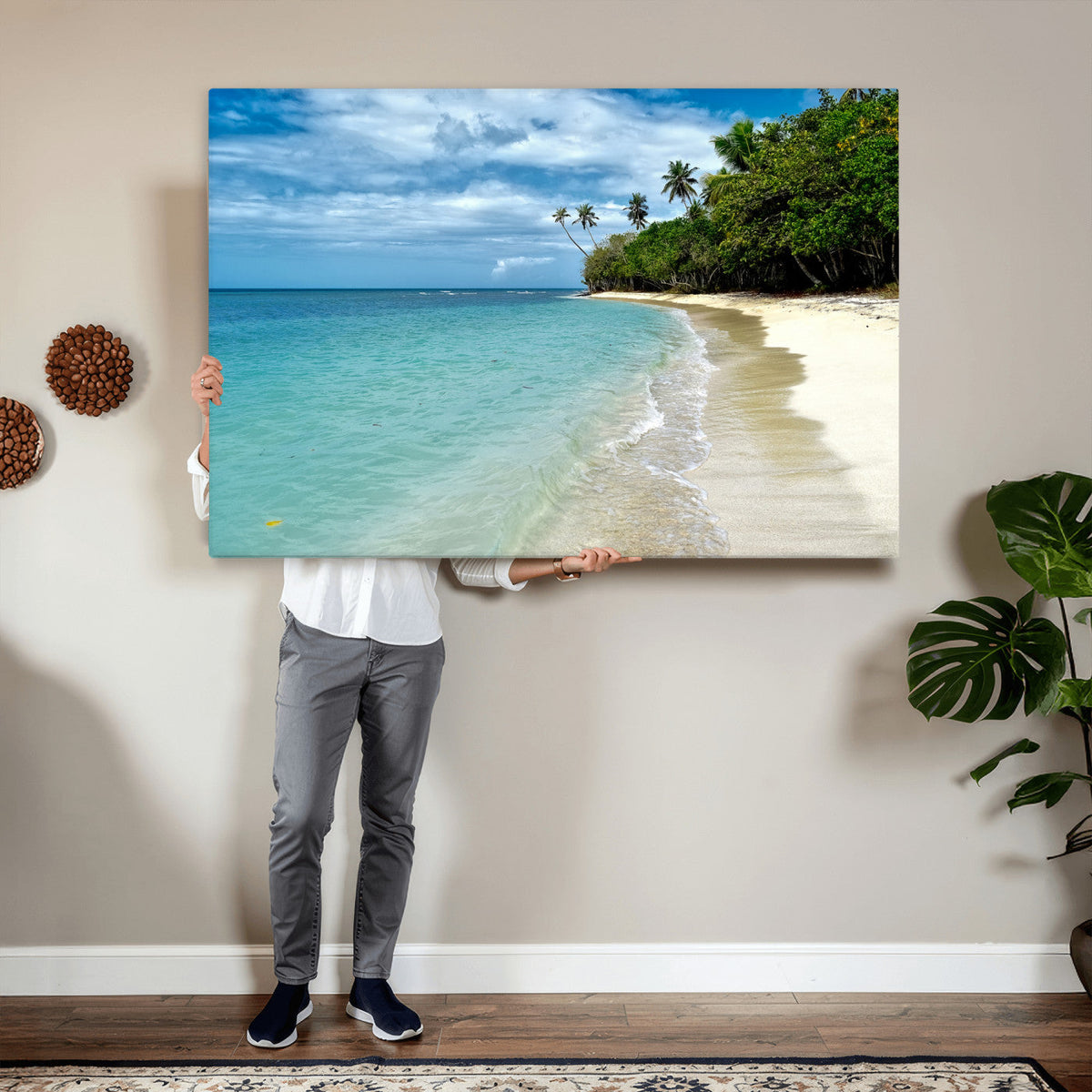 Puerto Rico Beach Paradise Wall Art – Tropical Coastal Print
