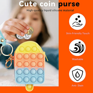 Bubble Popper Keychain Zipper Pouch