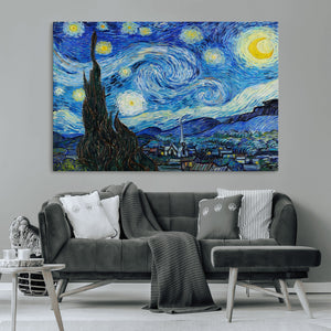Vincent Van Gogh The Starry Night Abstract Wall Art Canvas