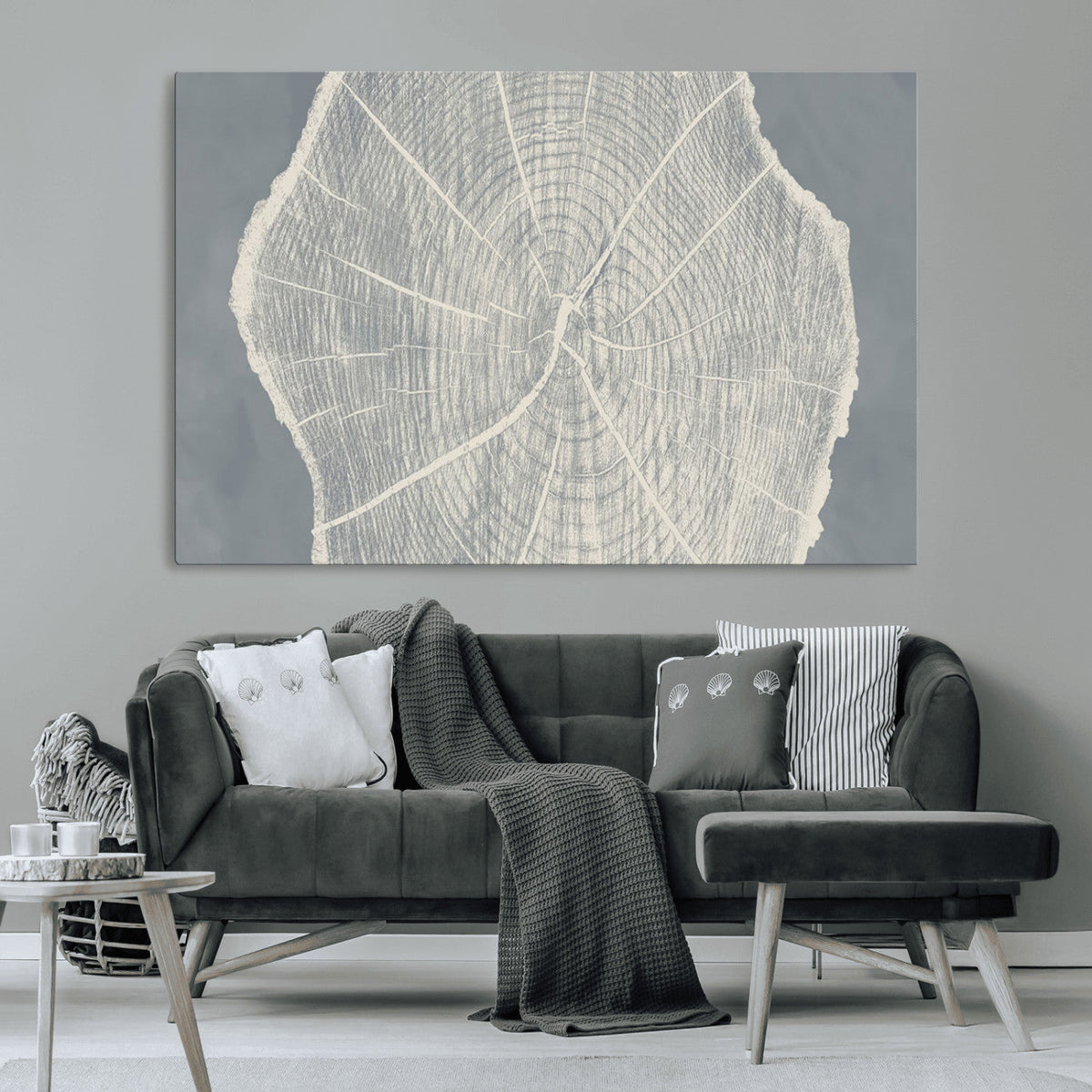 Abstract Tree Ring Wall Art Canvas Print – Nature-Inspired,