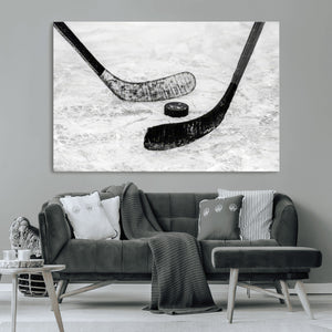 Winter Ice Hockey Sport Canvas Wall Art Print - Hockey Wall
