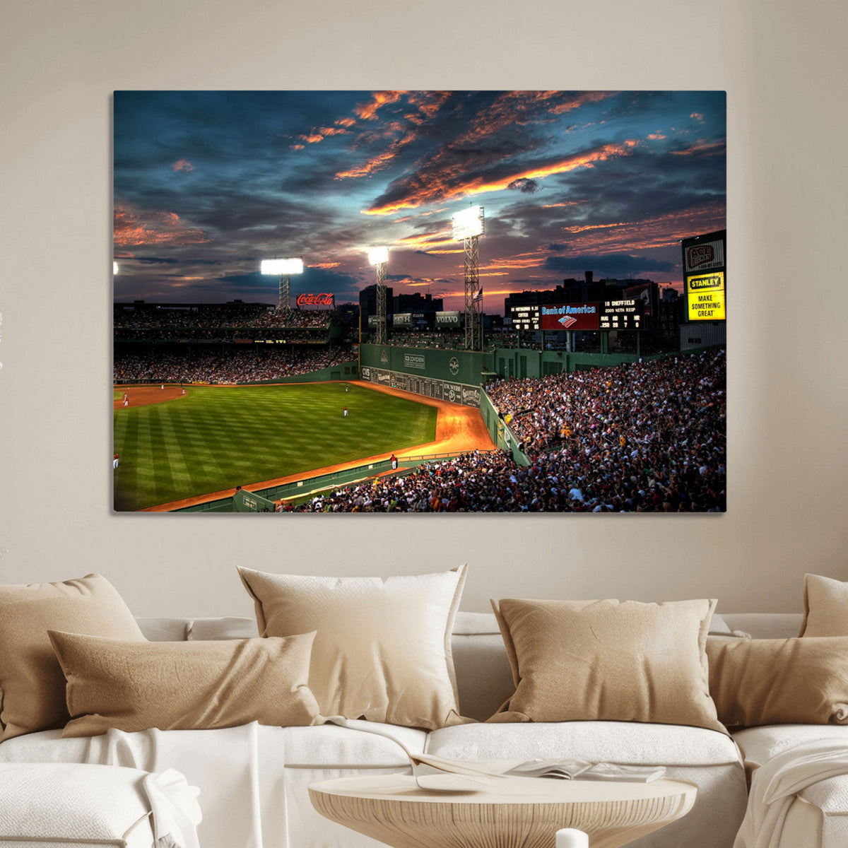 Fenway Park Wall Art Canvas Print | Large Baseball Stadium