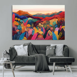 YAYOI KUSAMA Abstract Print - Landscape Canvas Wall Art