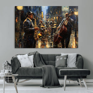 Jazz Canvas Wall Art Print – Abstract African American Music