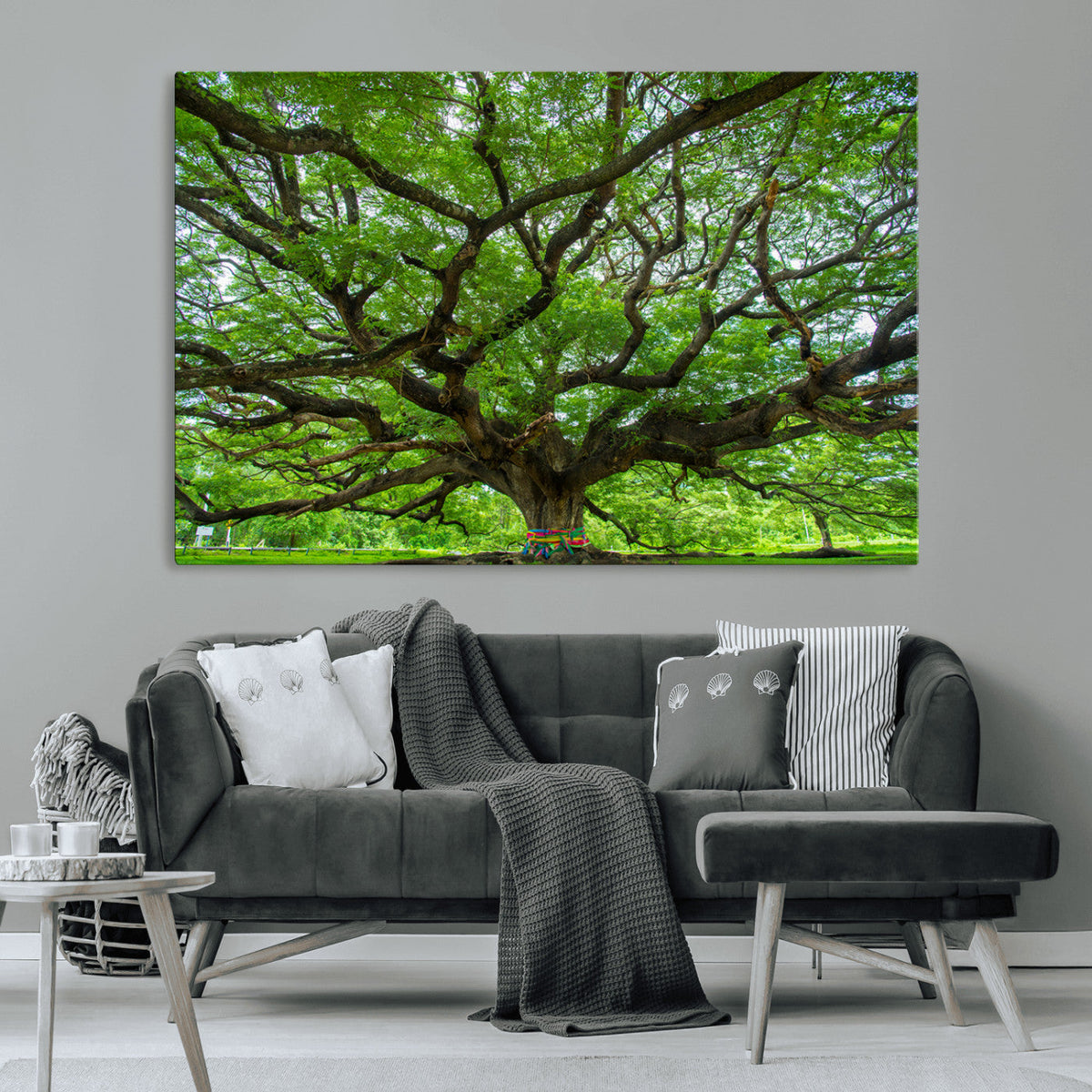Angel Oak Tree Wall Art Canvas Print – Framed Majestic