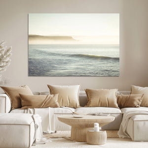 Coastal Cliffs Wall Art Canvas Print – Misty Ocean Seascape
