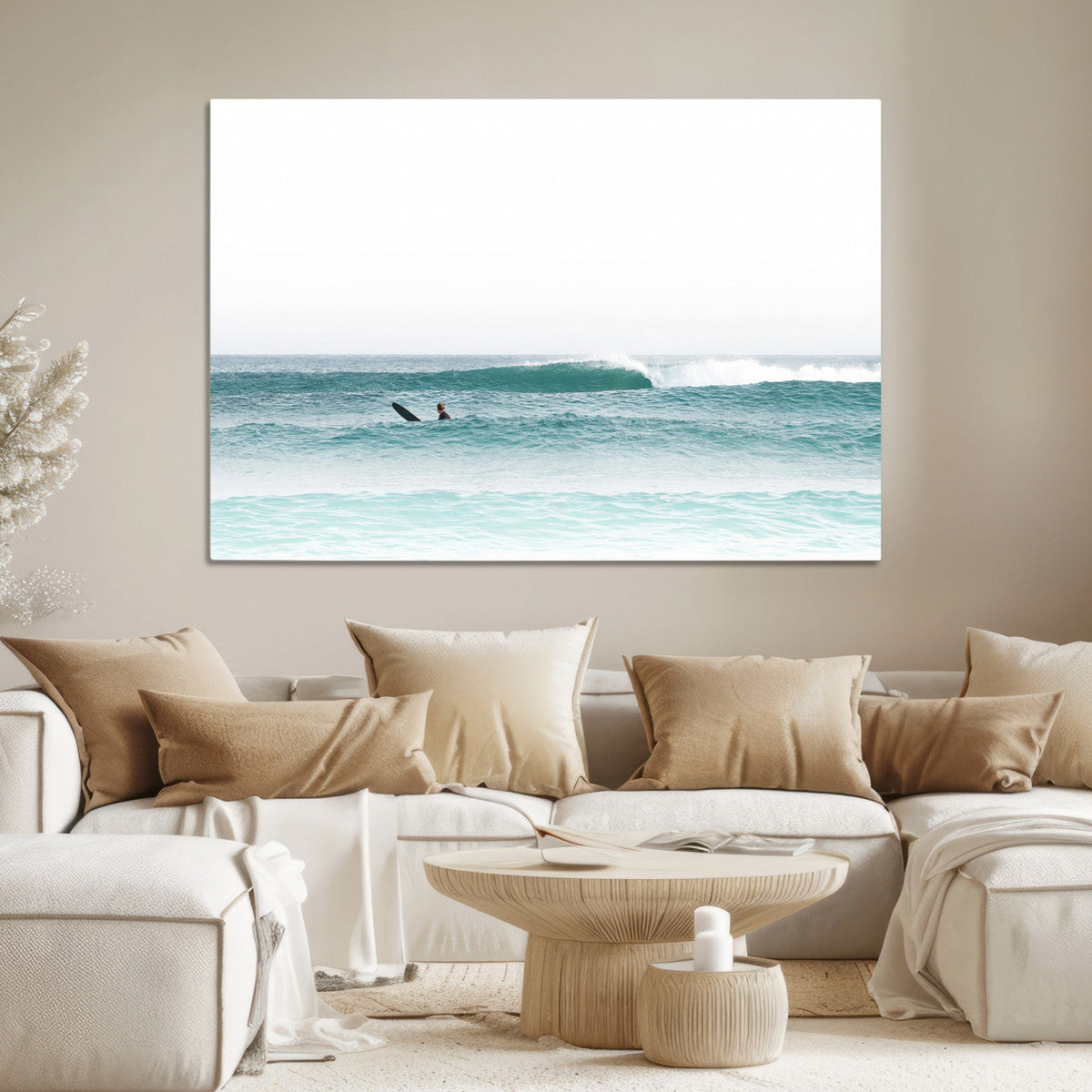 Surfing Wall Art Canvas Print – Framed Ocean Waves