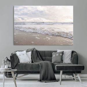Ocean Waves Wall Art Canvas Print – Framed Coastal Shoreline