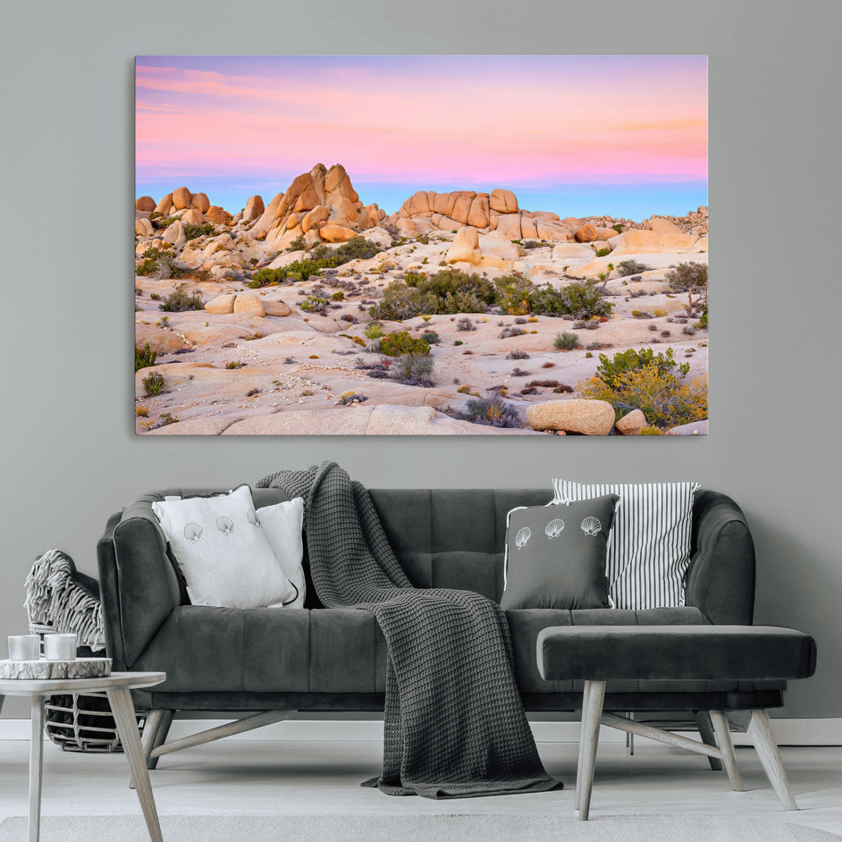 Vibrant Sunset Sky Wall Art Canvas Print – Framed Joshua