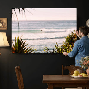 Ocean Surfer Wall Art Canvas Print – Framed Coastal Surf Art