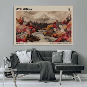 Modern Japanese Wall Art Canvas Print – Framed Abstract