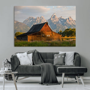 Rustic Barn Wall Art Canvas Print – Framed Grand Teton Park