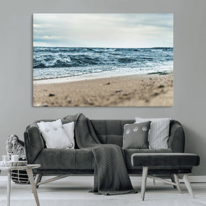 Ocean Wall Art Canvas Print – Framed Moody Seascape Coastal