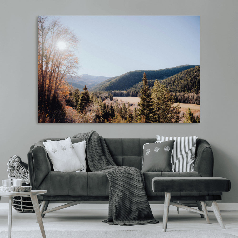 Tropical Palm Trees Wall Art Canvas Print – Framed Sunset