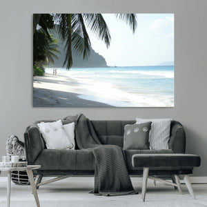 Tropical Beach Wall Art Canvas Print – Framed Serene Ocean