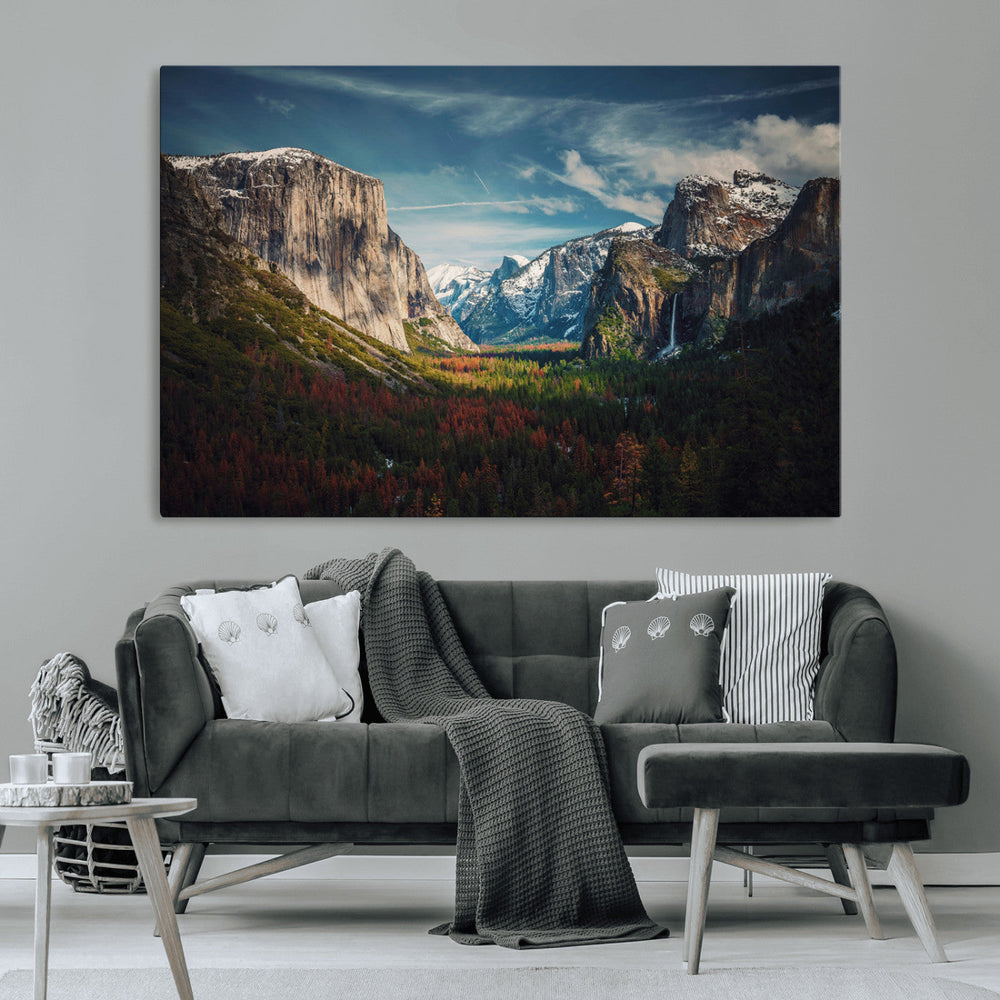 Yosemite National Wall Art Canvas Print – Framed Mountain