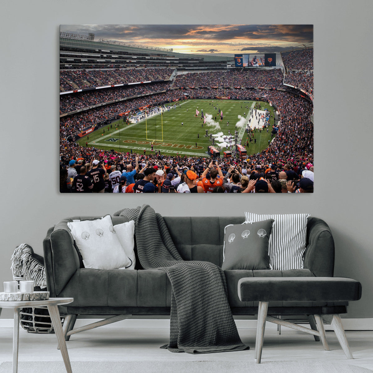 Chicago Bears Soldiers Field Wall Art Canvas Print – Framed