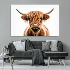 Scottish Highland Cow Canvas Print, Framed Highland Cow
